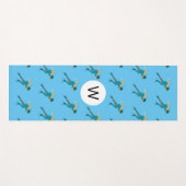 速度スケートで滑る ヨガマット (正面(横))