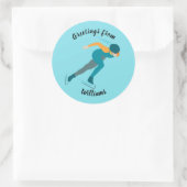 速度スケートで滑る ラウンドシール (バッグ)