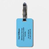 速度スケートで滑る ラゲッジタグ (裏面縦)