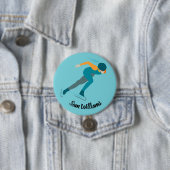 速度スケートで滑る 缶バッジ (インサイチュ)