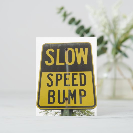 速度バンプ記号 ポストカード (スタンド正面)