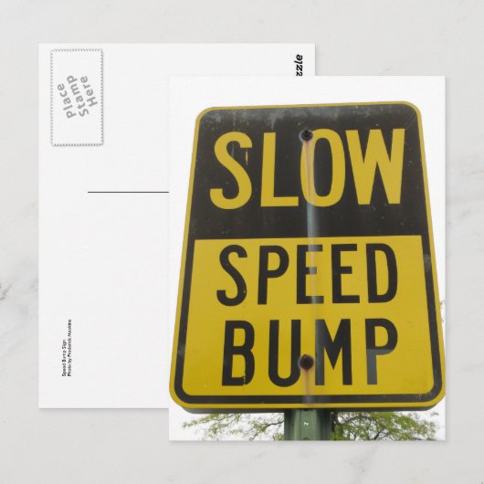 速度バンプ記号 ポストカード (正面/裏面)