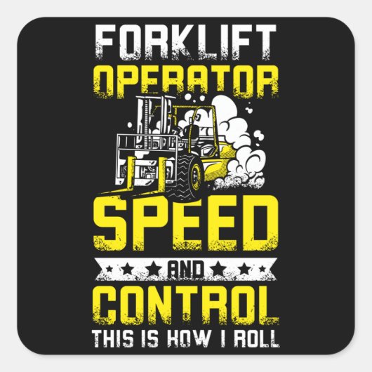 速度制御フォークリフトオペレータ スクエアシール (正面)