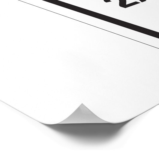 速度制限の数式 ポスター (角)