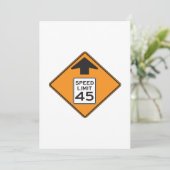 速度制限45道路標識招待状 招待状 (スタンド正面)