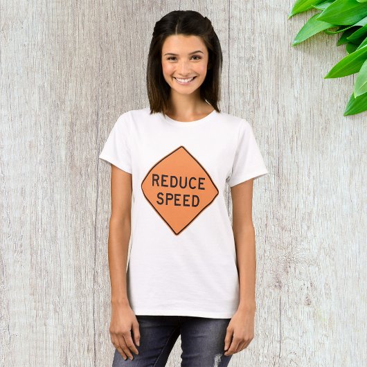 速度制限 オレンジ ダイヤモンド 道路標識 Tシャツ