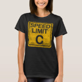 速度制限C物理グランジ学動揺しておたくミーム Tシャツ (正面)