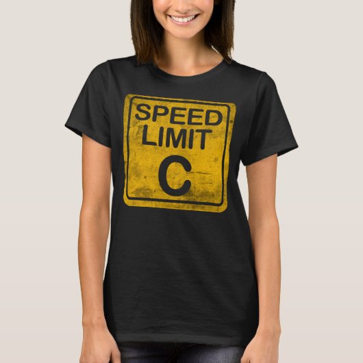 速度制限C物理グランジ学動揺しておたくミーム Tシャツ (正面)