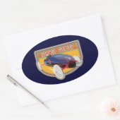 速度計コースター車 楕円形シール (封筒)