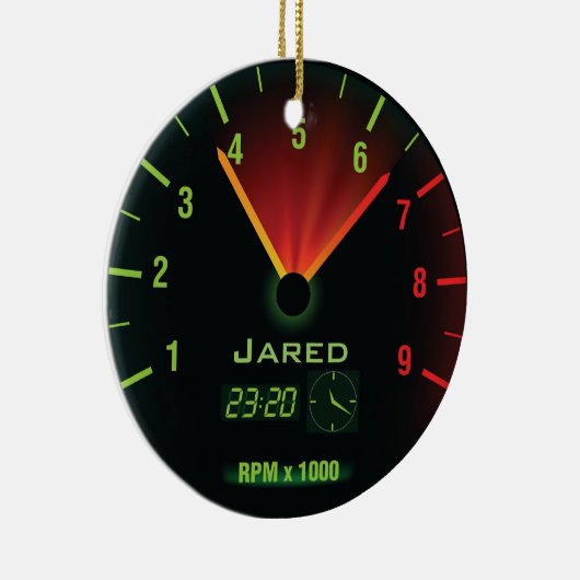 速度計パーソナライズされた走行距離計オーナメント セラミックオーナメント (右)