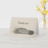 速感謝していスポーツカー自動車聖なる書物、 経典 カード (黄色い花)