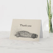 速感謝していスポーツカー自動車聖なる書物、 経典 カード (正面)