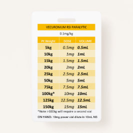 速投与RE：ベキュロニウム&ロキュロニウム麻痺 バッジ