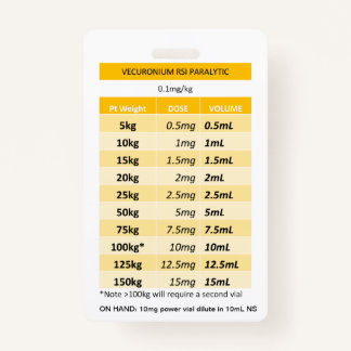 速投与RE：ベキュロニウム&ロキュロニウム麻痺 バッジ