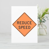 速減ら道路標識 招待状