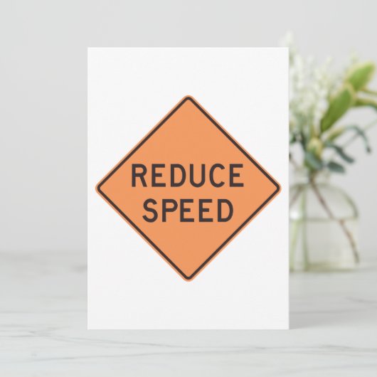 速減ら道路標識 招待状 (スタンド正面)