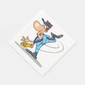 速球おもしろいを投げるアニメの野球投手 スタンダードランチョンナプキン (角)