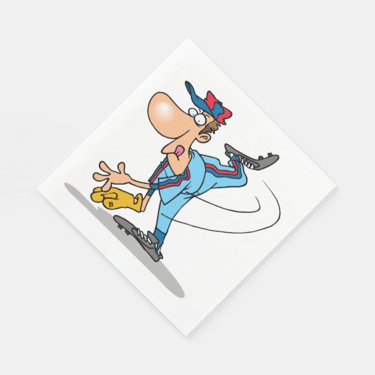 速球おもしろいを投げるアニメの野球投手 スタンダードランチョンナプキン (角)