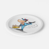 速球おもしろいを投げるアニメの野球投手 ペーパープレート (アングル)