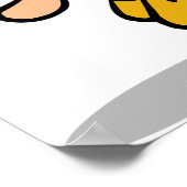 速球おもしろいを投げるアニメの野球投手 ポスター (角)