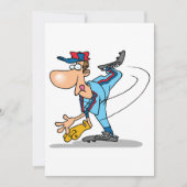 速球おもしろいを投げるアニメの野球投手 招待状 (正面)