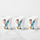 速球おもしろいを投げるアニメの野球投手 紙コップ