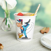 速球おもしろいを投げるアニメの野球投手 紙コップ