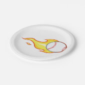 速球フレイムベースボールスポーツ ペーパープレート (アングル)