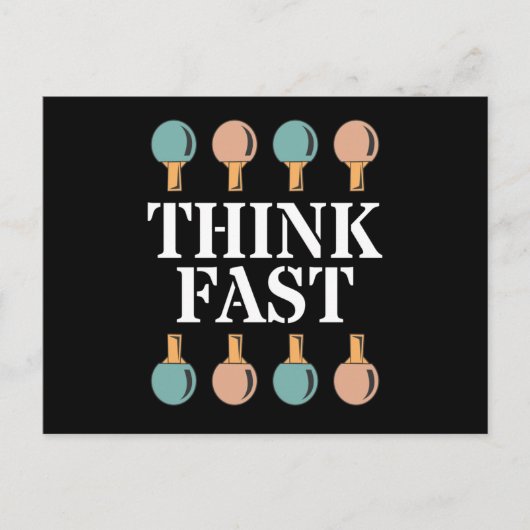 速考えい卓球ギフトピンポンクラブ ポストカード (正面)