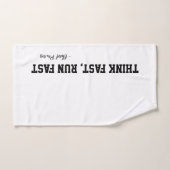 速考え速ス走ポーツのサッカーの動機 ハンドタオル (ハンドタオル)