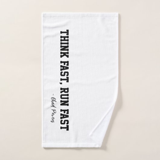 速考え速ス走ポーツのサッカーの動機 ハンドタオル (ハンドタオル)