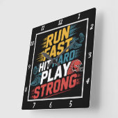 速走いヒット懸命遊 スクエア壁時計 (傾斜)