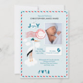 速達の写真の誕生の発表 案内状 (正面)