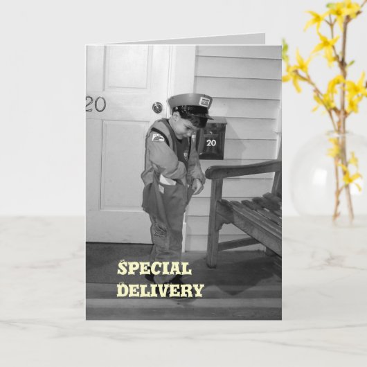 速達の挨拶状 カード (黄色い花)