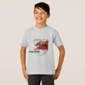 速達-エチオピアの黒いサイのスタンプ Tシャツ (正面フル)