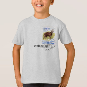 速達-エチオピアのBushbuckのスタンプ Tシャツ