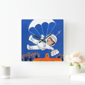 速達 スクエア壁時計 (ホーム)