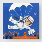 速達 スクエア壁時計 (正面)