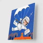 速達 スクエア壁時計 (傾斜)