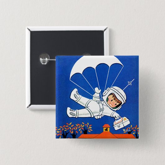 速達 缶バッジ (正面&裏面)