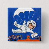 速達 缶バッジ (正面)