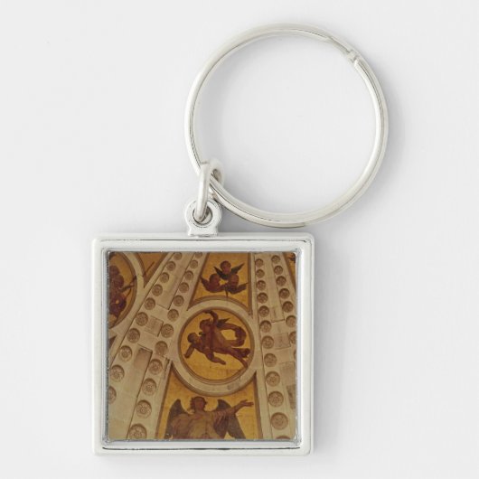 造られるドームからの天使の詳細1635-42年 キーホルダー (正面)