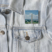 造られるワシントン記念塔1848-85年 缶バッジ (インサイチュ)