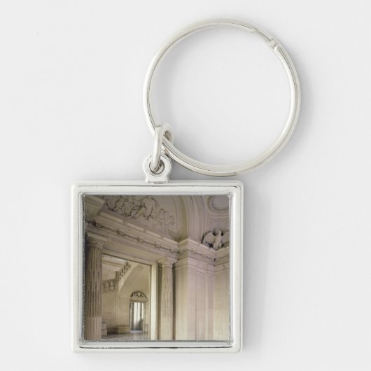 造られる中央玄関の眺め1642-51年 キーホルダー (正面)