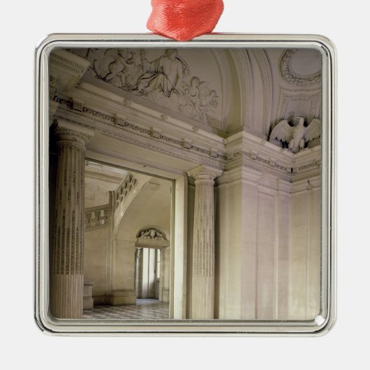 造られる中央玄関の眺め1642-51年 メタルオーナメント (正面)