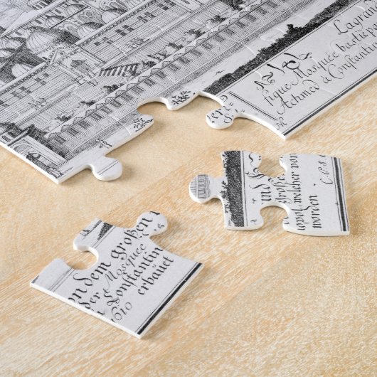 造られる青いモスク(1609-16年)の計画そして眺め ジグソーパズル (側面)