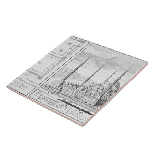 造られる青いモスク(1609-16年)の計画そして眺め タイル (側面)