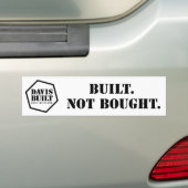 造られる。 買われない。 (白) バンパーステッカー (車上)