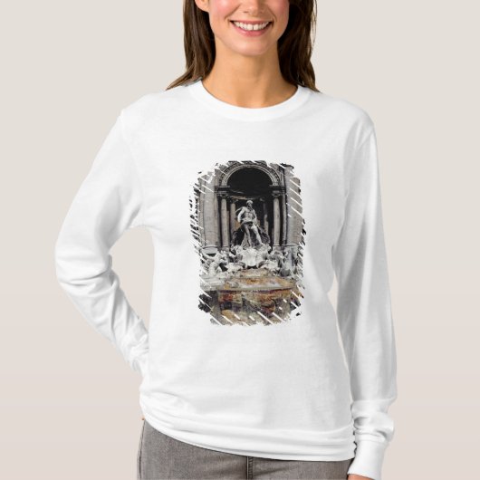 造られるTreviの噴水1732-62年 Tシャツ (正面)