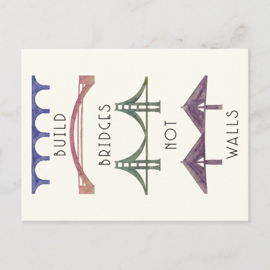 造りはない壁の郵便はがきを繋ぎます ポストカード (正面)